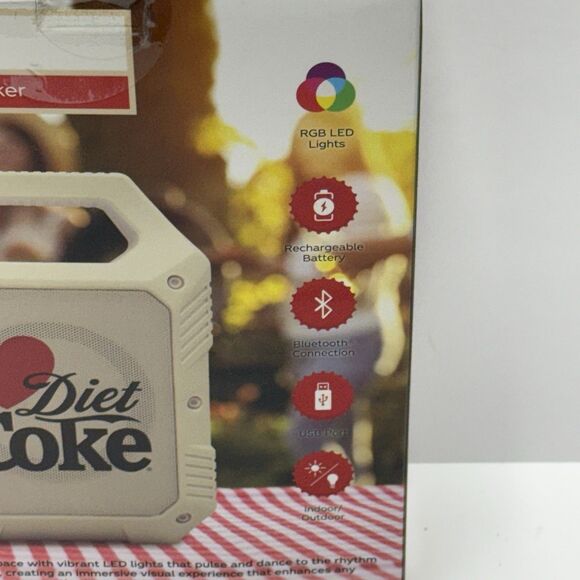 Bluetooth Speaker - Diet Coke Coca Cola Mini Party Speaker - Wireless New - Picture 5 of 10